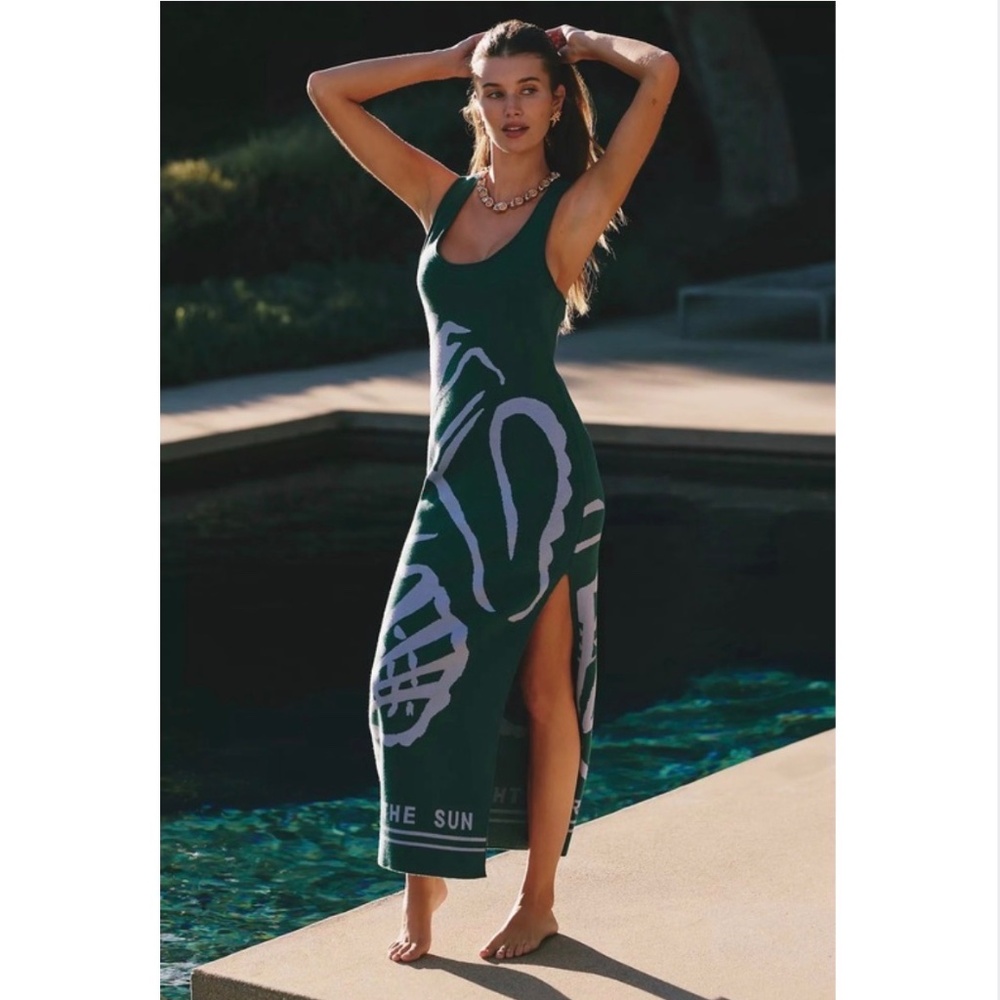 BNWT Celandine Sleeveless Midi Sweater Dress in Evergreen